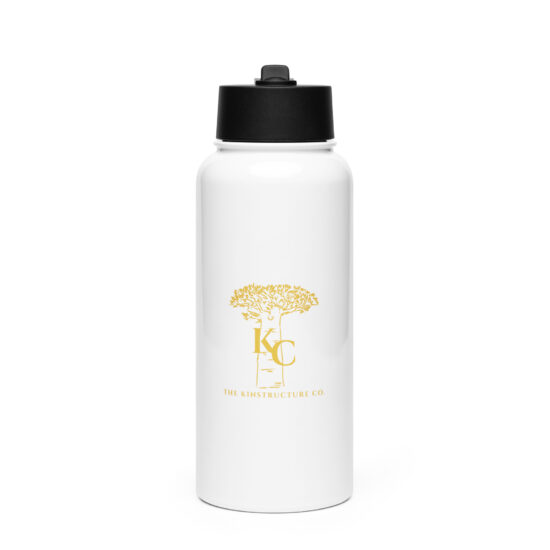 The Kinstructure Company Stainless Steel Water Bottle With a Straw Lid