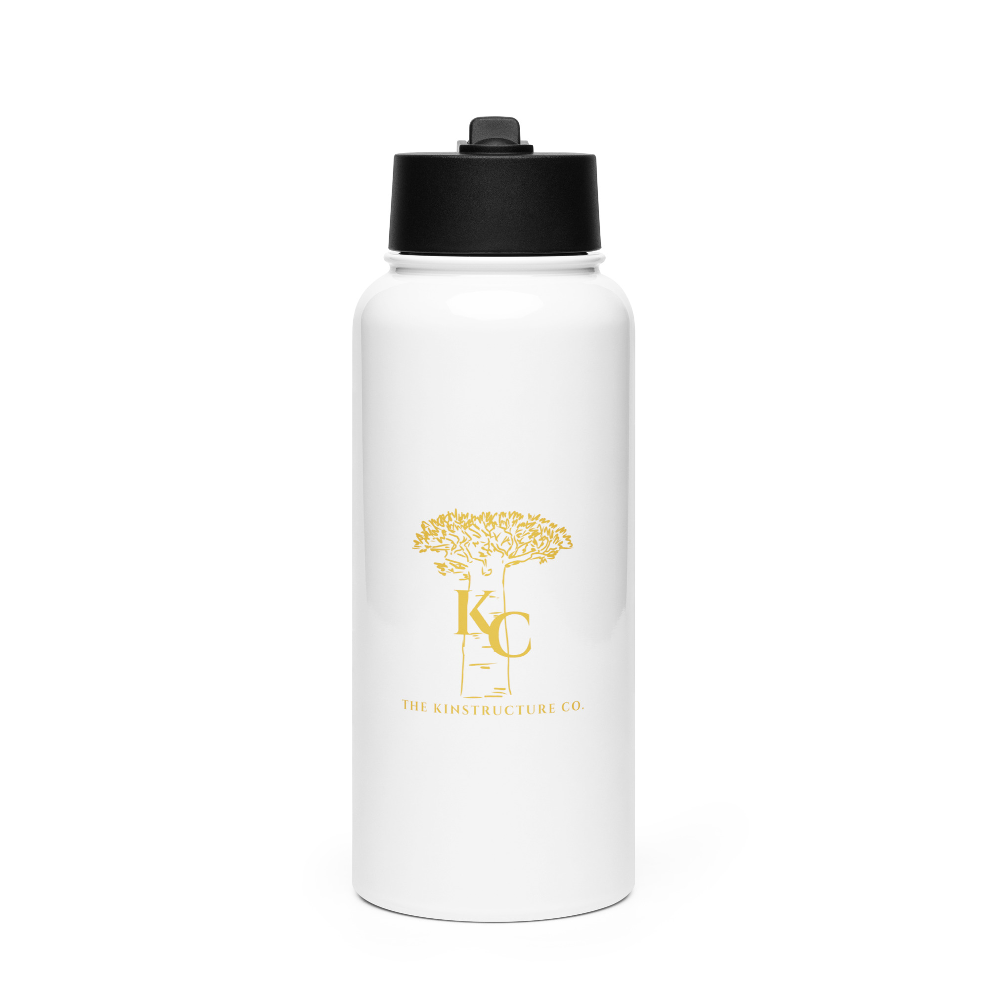 The Kinstructure Company Stainless Steel Water Bottle With a Straw Lid