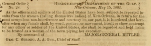 Letterpress reproduction of General Order No. 28, May 15, 1862
